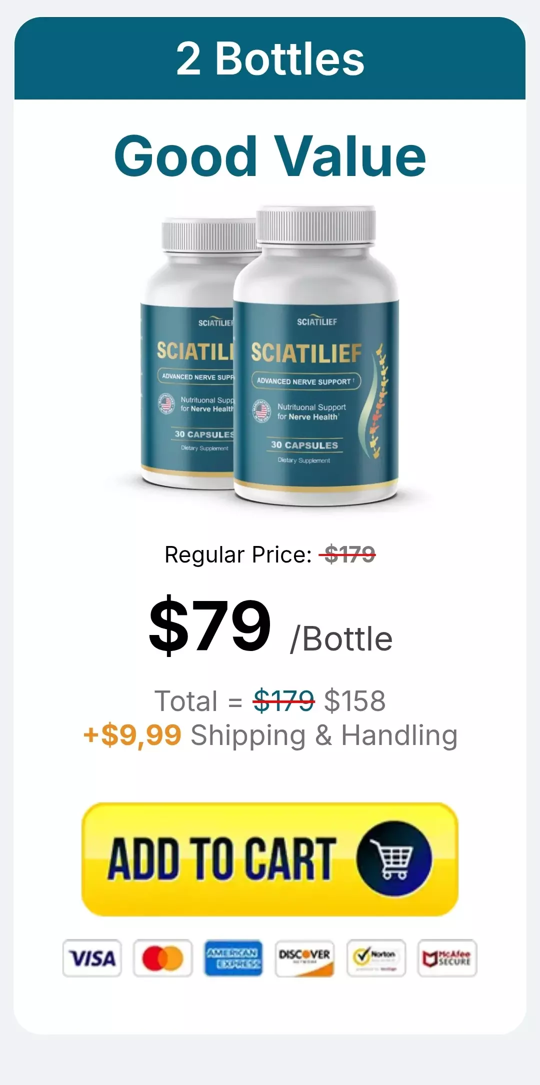 Sciatilief™ 2 bottles pricing